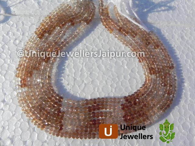 Imperial Topaz Shaded Micro Cut Roundelle Beads